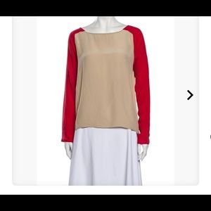 Brochu Walker silk color block blouse